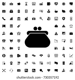 Wallet icon. set of filled finance icons.