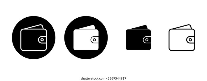 Wallet icon set illustration. wallet sign and symbol