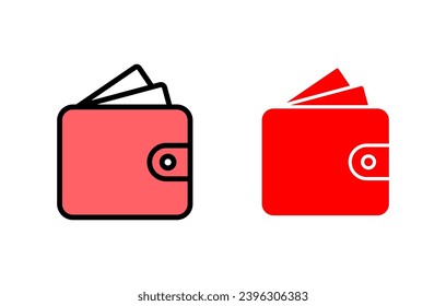 Wallet icon set illustration. wallet sign and symbol