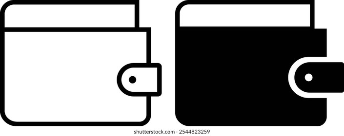 Conjunto de iconos de billetera. signo y símbolo de billetera. icono de Vector de billetera. Símbolo de la cartera de dinero
