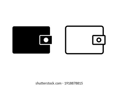 Wallet icon set. wallet vector icon