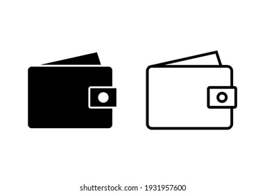 Wallet icon set. wallet vector icon