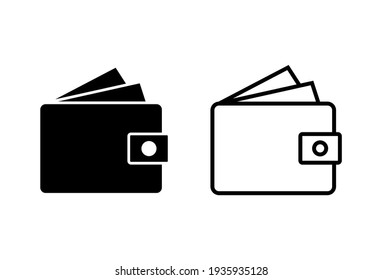 Wallet Icon Set. Wallet Vector Icon