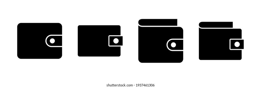 Wallet icon set. wallet vector icon