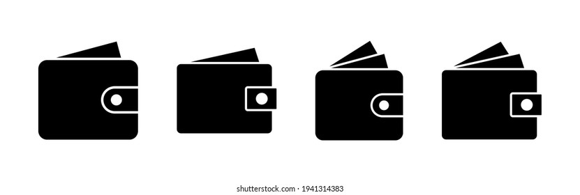 Wallet icon set. wallet vector icon