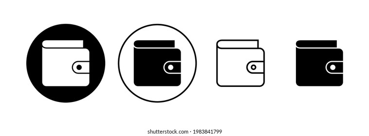 Wallet icon set. wallet vector icon