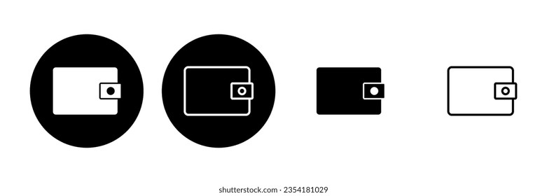Juego de iconos de cartera. icono de vector de cartera