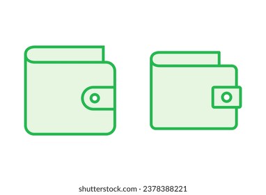 Wallet icon set. wallet vector icon