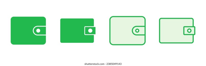 Wallet icon set. wallet vector icon