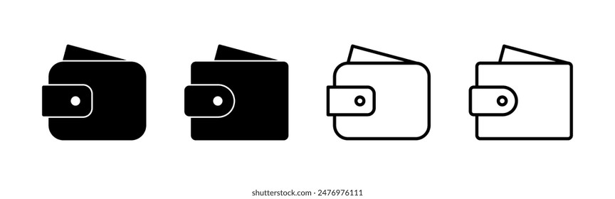 Wallet icon set. wallet vector icon