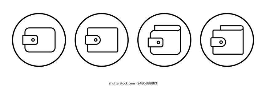 Wallet icon set. wallet vector icon