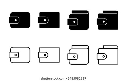 Wallet icon set. wallet vector icon