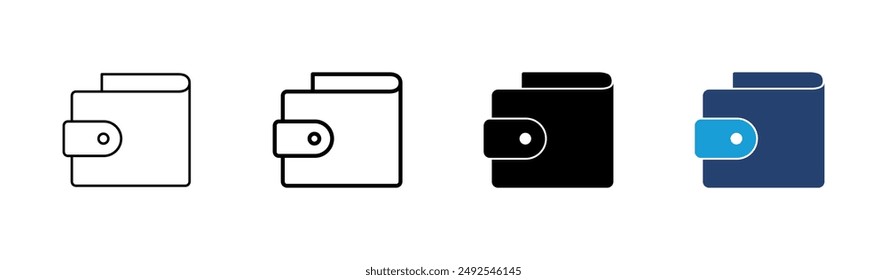 Wallet icon set. wallet vector icon