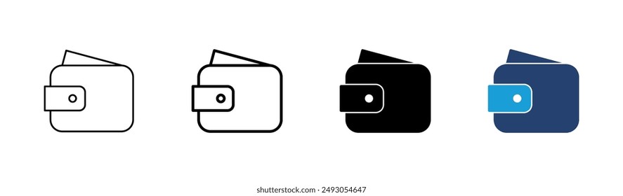 Wallet icon set. wallet vector icon