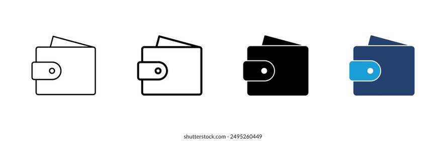 Wallet icon set. wallet vector icon