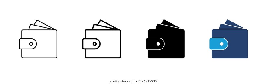 Wallet icon set. wallet vector icon