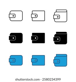 Wallet icon set. wallet vector icon