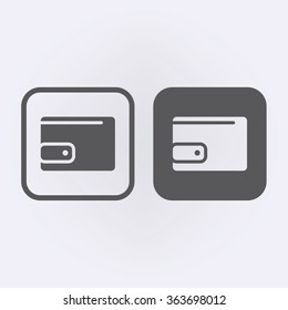 Wallet icon set . Vector illustration