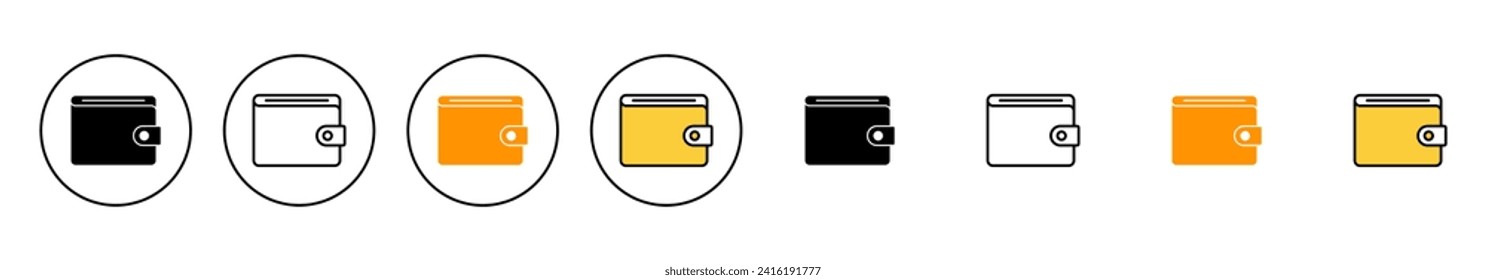 Wallet icon set vector. wallet sign and symbol
