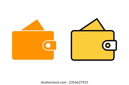 Wallet icon set  for web and mobile app. wallet sign and symbol