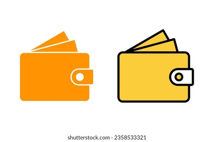 Wallet icon set  for web and mobile app. wallet sign and symbol