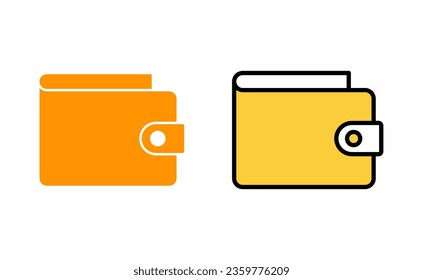 Wallet icon set  for web and mobile app. wallet sign and symbol