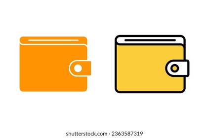 Wallet icon set  for web and mobile app. wallet sign and symbol