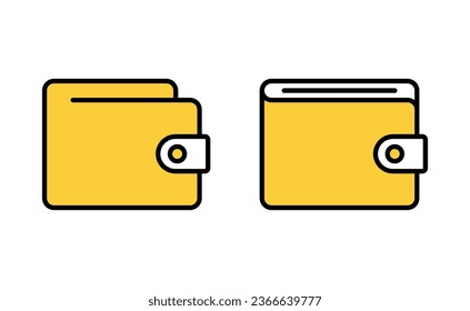 Symbol für digitale Brieftasche für Web- und Mobile-App. Brieftaschenzeichen und -symbol