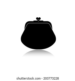 Wallet icon with shadow