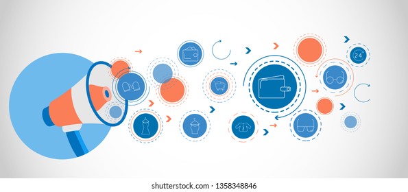 Wallet icon. Shopping set