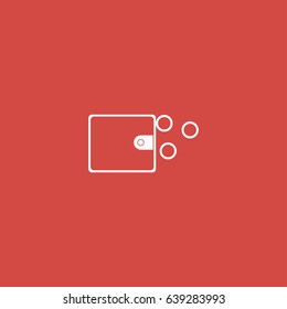 wallet icon. sign design. red background