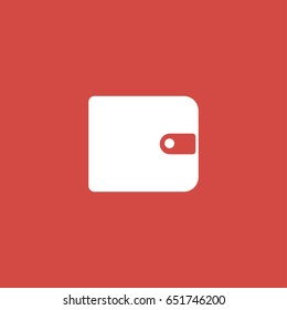 wallet icon. sign design. red background