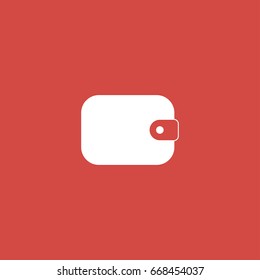 wallet icon. sign design. red background