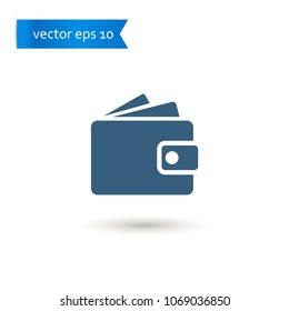 Cartera. icono de la cartera. diseño de la muestra. Vector 10.
