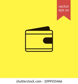 wallet. wallet icon. sign design. Vector EPS 10.