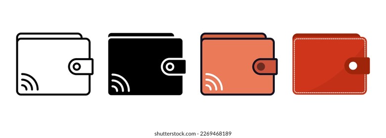 Wallet icon. sign for mobile concept and web design. vector illustration