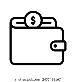 Wallet icon. sign for mobile concept and web design. vector illustration