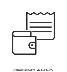 Vector de símbolo de icono de cartera
