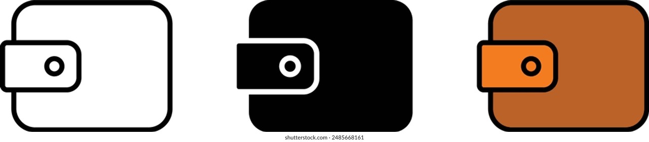 Icono de la billetera, Vector de signo para el Web y el App móvil. Ilustración vectorial