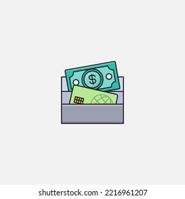 Wallet icon sign vector,Symbol, logo illustration for web and mobile
