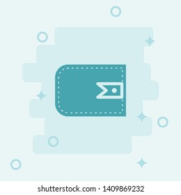 Wallet Icon. Simple icon, blue colored icon illustration. - Vector