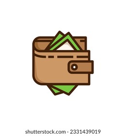 wallet icon simple design illustration