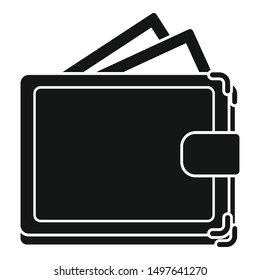 Wallet icon. Simple illustration of wallet vector icon for web design isolated on white background