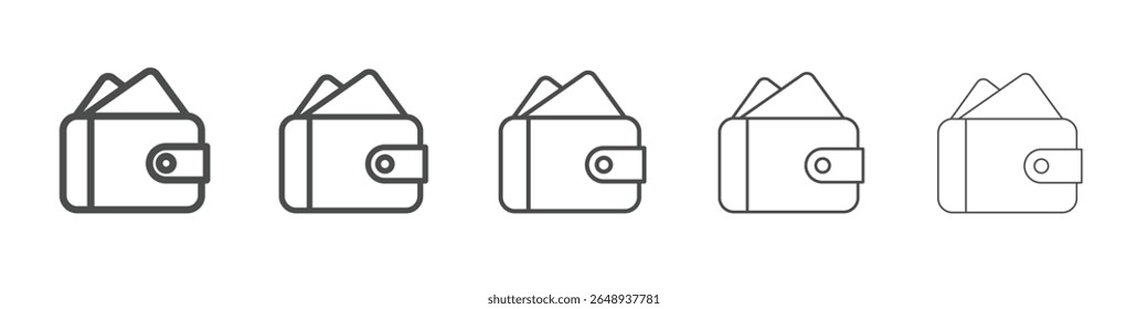 ícone de wallet sinal de vetor isolado simples