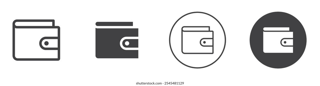 ícone da Carteira Simples outline de logotipo de vetor