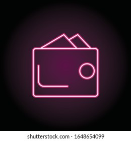 Wallet icon. Simple thin line, outline vector of shopping icons for ui and ux, website or mobile application