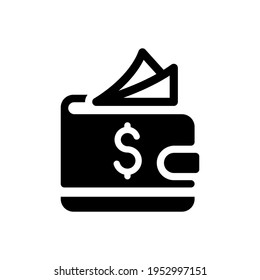 Icono de cartera - Ilustración vectorial simple