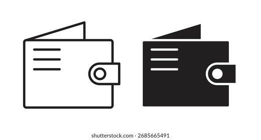 Wallet icon simple vector symbol