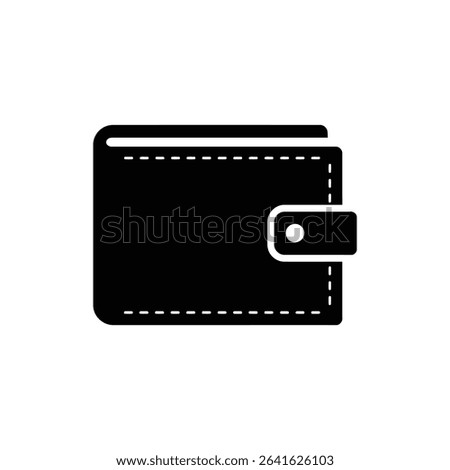 Wallet Icon with Slightly Open Flap Design