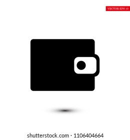 wallet icon, stock vector illustration flat design style